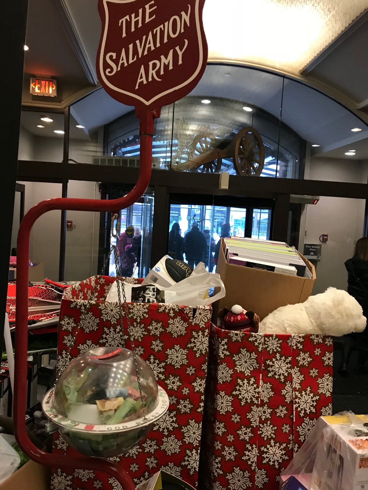 Pile of toys donated at the 2017 Corus Radio London Drive Thru Toy Drive.
