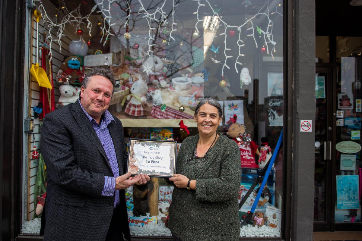 The Toy Shop in Peterborough claims DBIA’s holiday window contest
