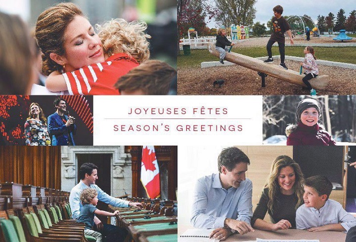 Justin Trudeau and family are featured on the prime minister's official 2017 holiday card.