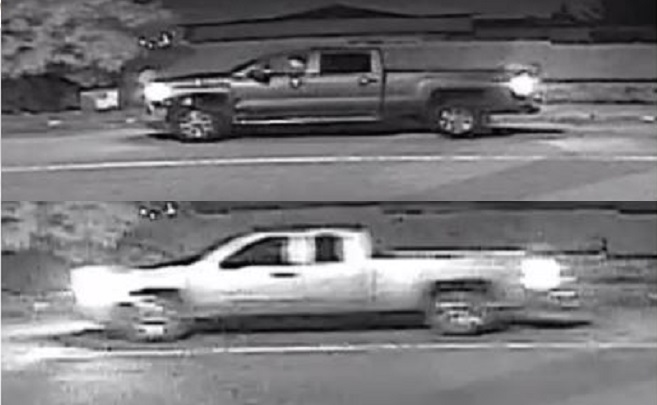 Officials are releasing these images in the hopes that someone might be able to identify these vehicles of interest in a shots fired call that happened in the British Properties area last October. 