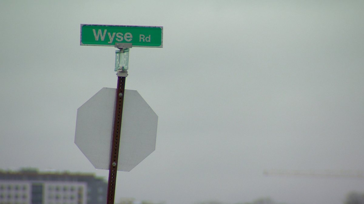 A sign for Wyse Road in Dartmouth, N.S., pictured on Nov. 3, 2017.