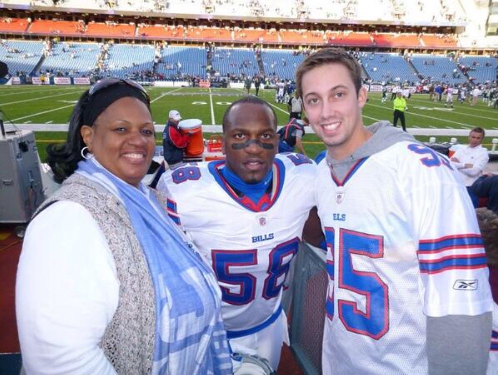 Kirk Morrison from Regina with the other Kirk Morrison’s mom, Doris, in Buffalo.