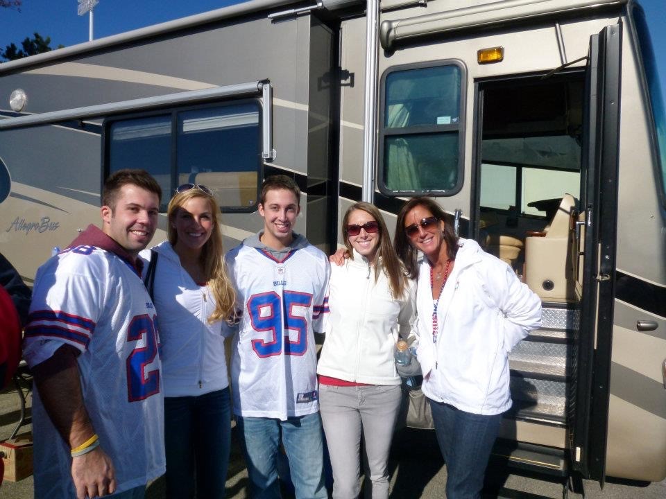 Kent and Kirk with Tee and her tailgate friends.