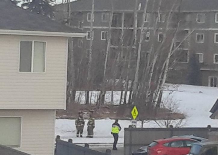 A Leduc apartment building on Keystone Crescent was evacuated due to a suspicious package on Thursday, Jan. 4, 2018.