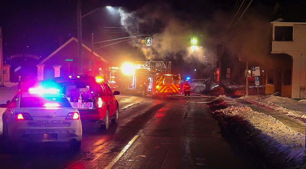Crews were called to the fire on Elmwood Drive in Moncton just before midnight on Wednesday.