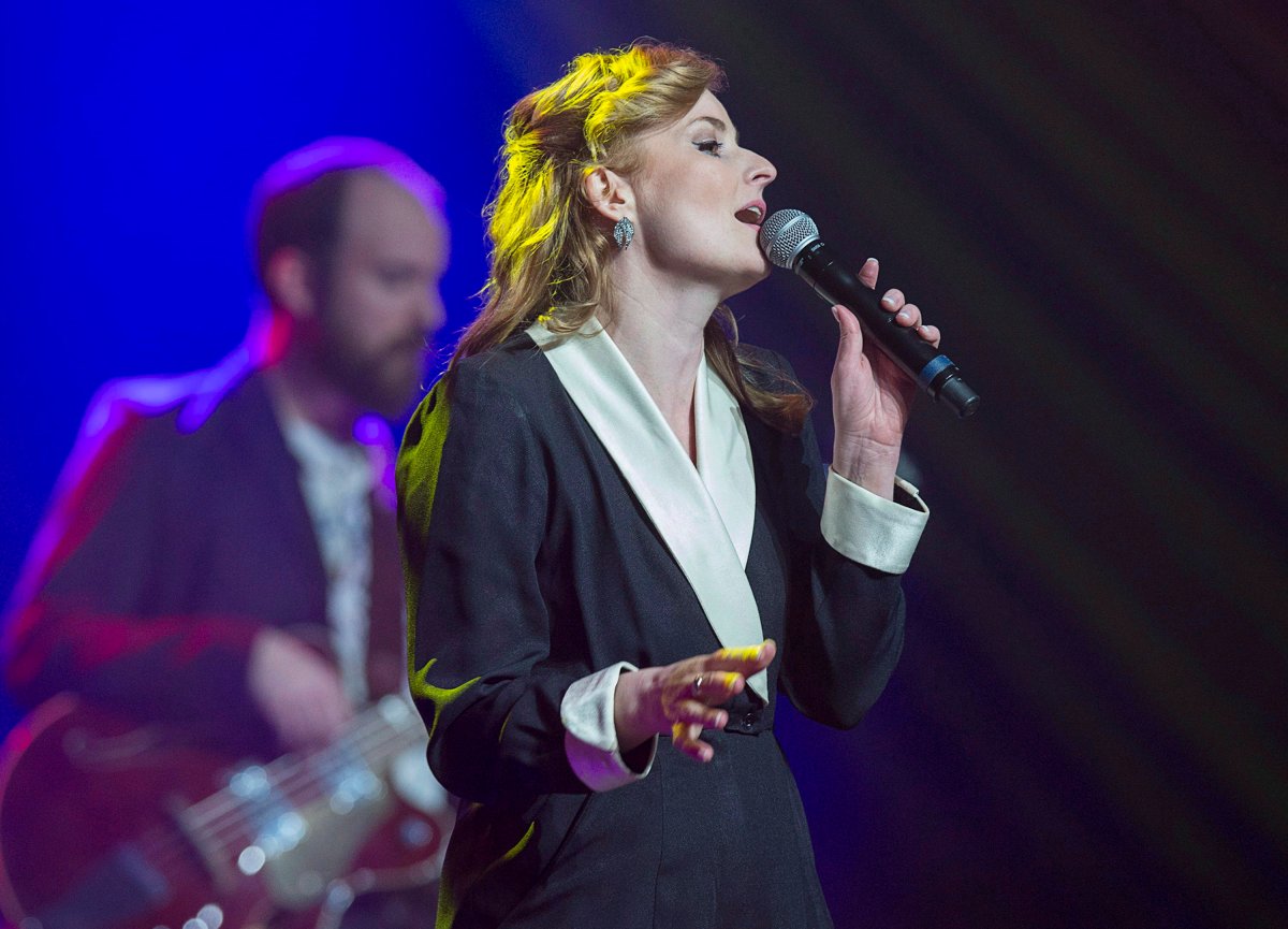 FILE - Jenn Grant, winner of the Solo Recording of the Year, performs at the 2016 East Coast Music Awards Gala in Sydney, N.S. on Thursday, April 14, 2016.