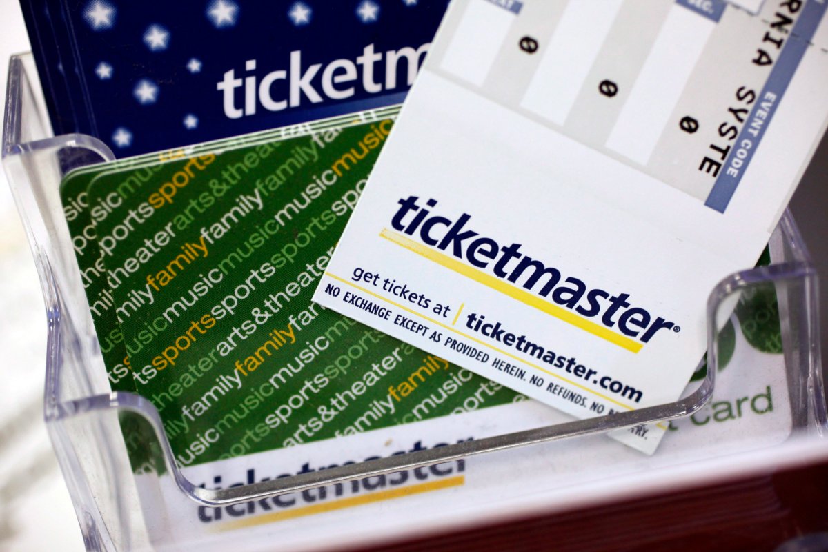 In this May 11, 2009 file photo, Ticketmaster tickets and gift cards are shown at a box office in San Jose, Calif.