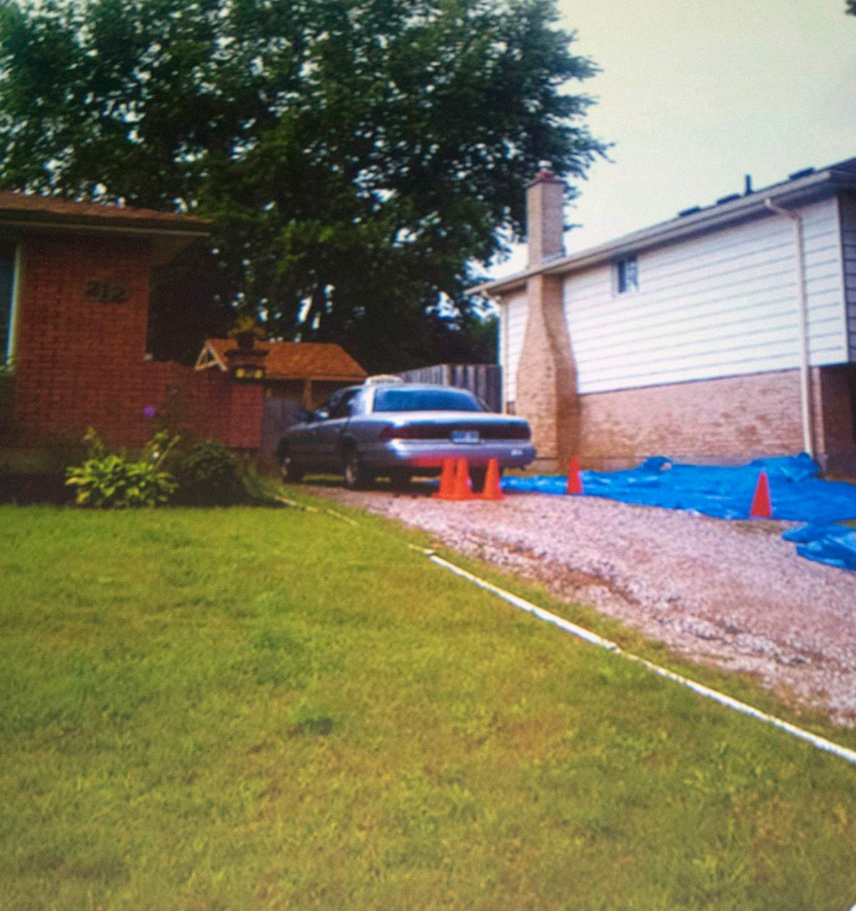 The driverway in Strathroy, Ontario where police shot ISIS supporter Aaron Driver in August, 2016. THE CANADIAN PRESS/Justin Tang