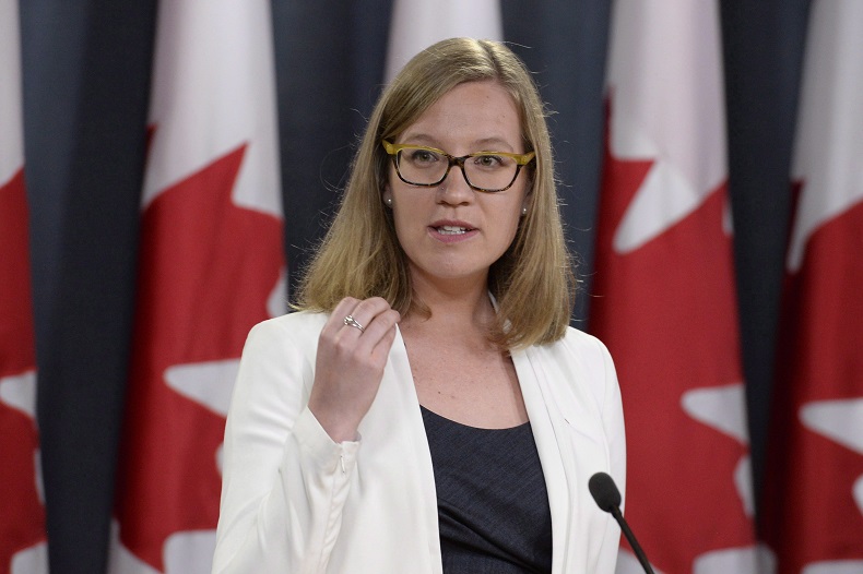 Democratic Institutions Minister Karina Gould speaks during a news conference on Friday June 16, 2017. 
