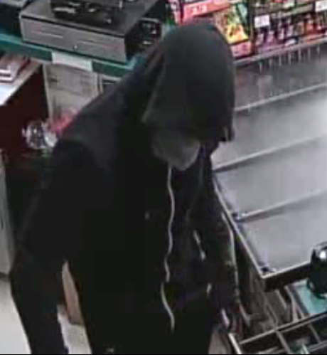 Calgary police released this CCTV photo of a suspect wanted in several convenience store robberies on Thursday, Jan. 11, 2018. Anyone with information on his identity is asked to call 403-266-1234.