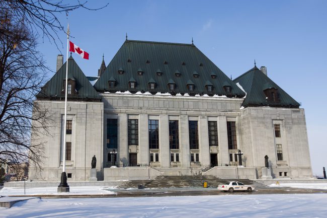 Supreme Court of Canada in Ottawa, Ont., Jan. 17, 2018. 