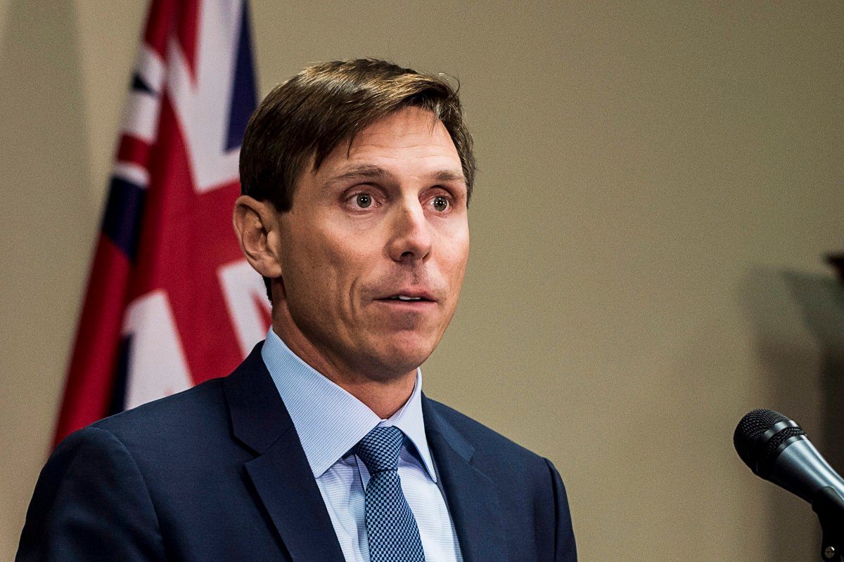 Patrick Brown speaks at a press conference at Queen's Park in Toronto on Wednesday, January 24, 2018.