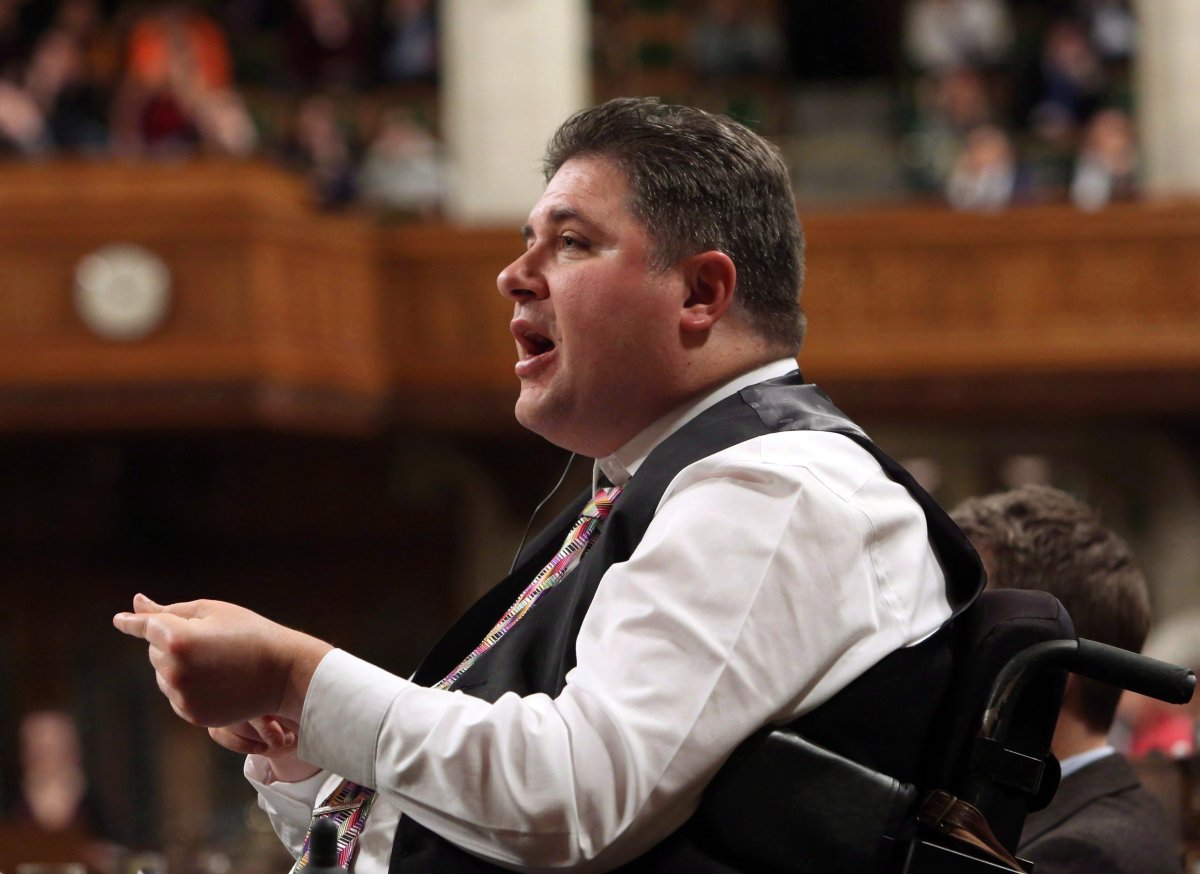 Sport and Disabilities Minister Kent Hehr is shown during Question Period in the House of Commons in Ottawa, Thursday, December 7, 2017. Hehr is out of the federal cabinet _ at least for now _ after being accused of making inappropriate sexual remarks while in provincial politics a decade ago.