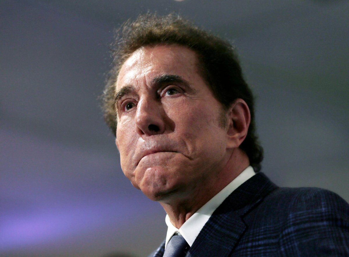FILE - This March 15, 2016, file photo, shows casino mogul Steve Wynn at a news conference in Medford, Mass. 