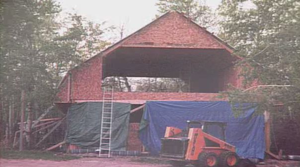 The Alberta Society for Injured Birds of Prey building at Strathcona Raptor Shelter which burnt down on Dec. 23, 2000.