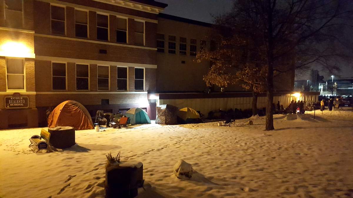 In 2018, two hours before the school opened, Quinn Vienneau counted around 75 people already in line outside the school in the -6 C conditions, all hoping to register their children for French immersion.