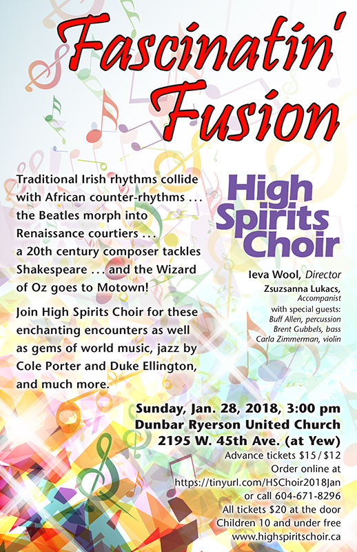 High Spirits Choir presents Fascinatin’ Fusion - image