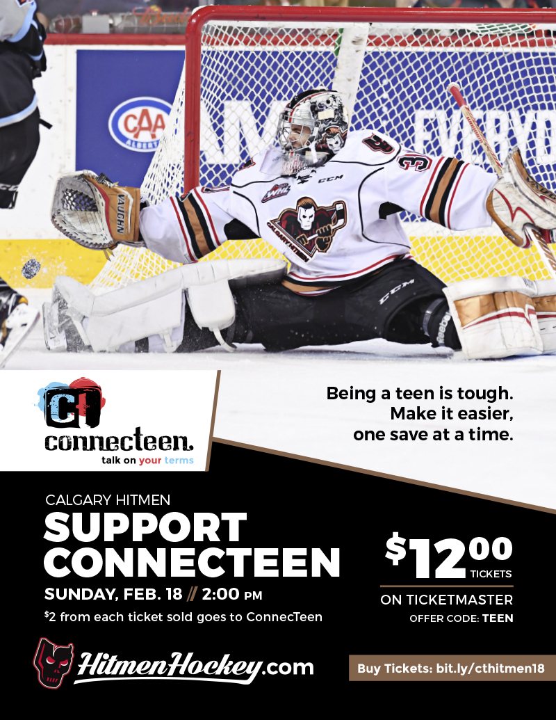 CALGARY HITMEN SUPPORT CONNECTEEN – TICKETS NOW ON SALE! - image