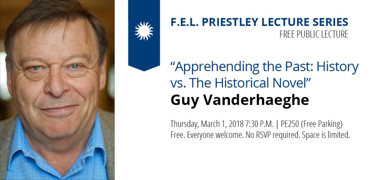 The F.E.L. Priestley Lecture Series presents Guy Vanderhaeghe - image