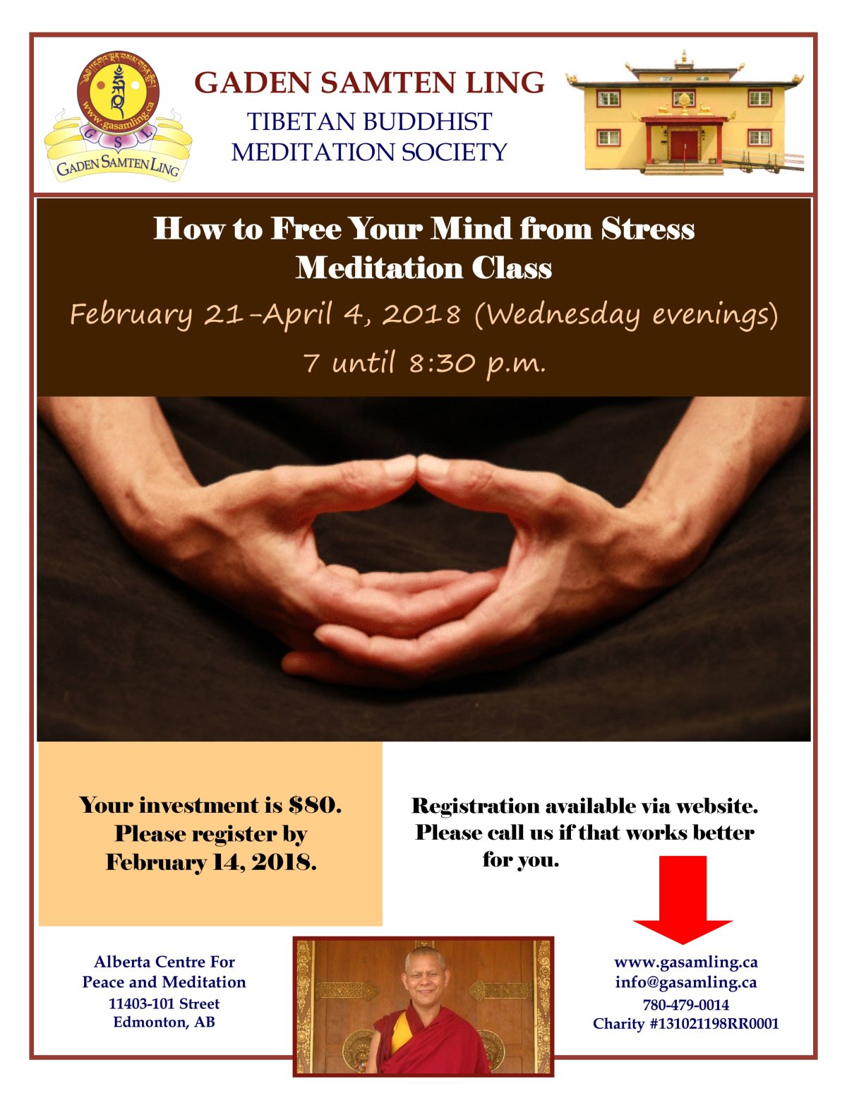 How to free your mind from stress meditation class - image