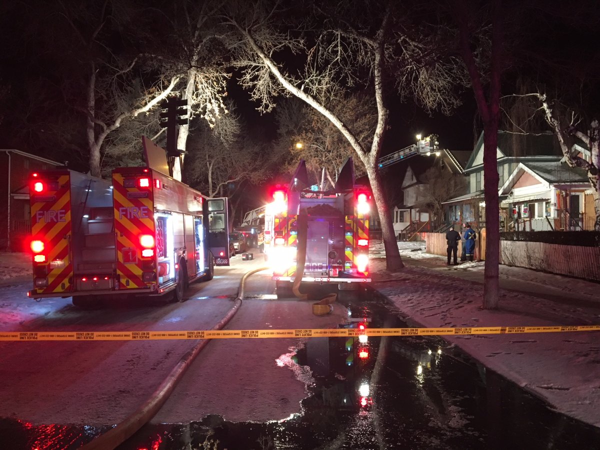 Firefighters were called early Wednesday morning to a house fire at 11213 96 St. in the Alberta Avenue neighbourhood. Jan. 17, 2018.