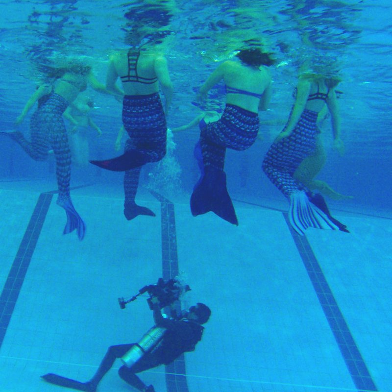 The Aqua Mermaid School in Edmonton re-opens in the city. 