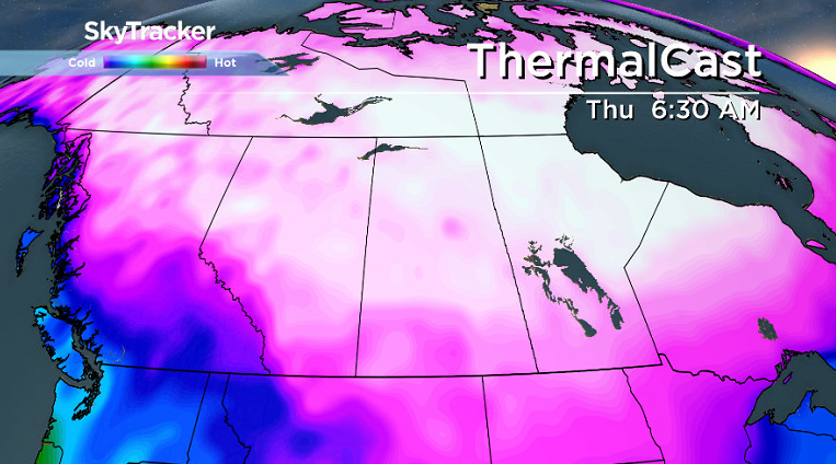 Arctic air plunges in behind Tuesday’s system, returning extreme cold conditions to Saskatchewan.