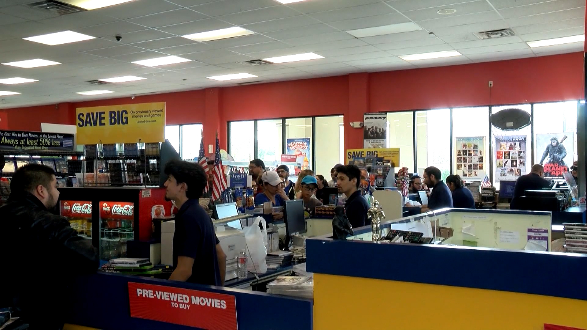 One of the last Blockbuster Videos in North America closing up