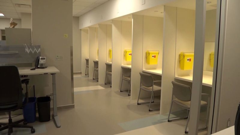 A look inside the supervised consumption site at Calgary’s Sheldon M. Chumir Health Centre.