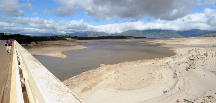 A general view of Theewaterskloof Dam on January 25, 2018 in Villiersdorp, South Africa.