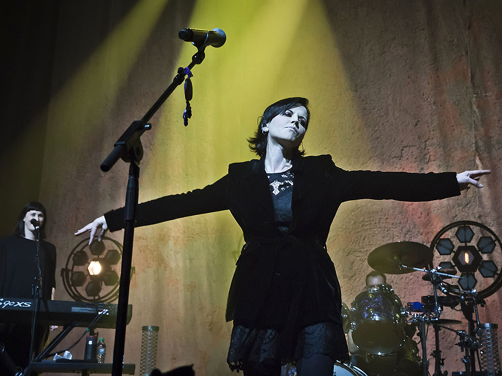 Dolores O'Riordan of The Cranberries performs live during a concert at the Admiralspalast on May 2, 2017 in Berlin, Germany. 