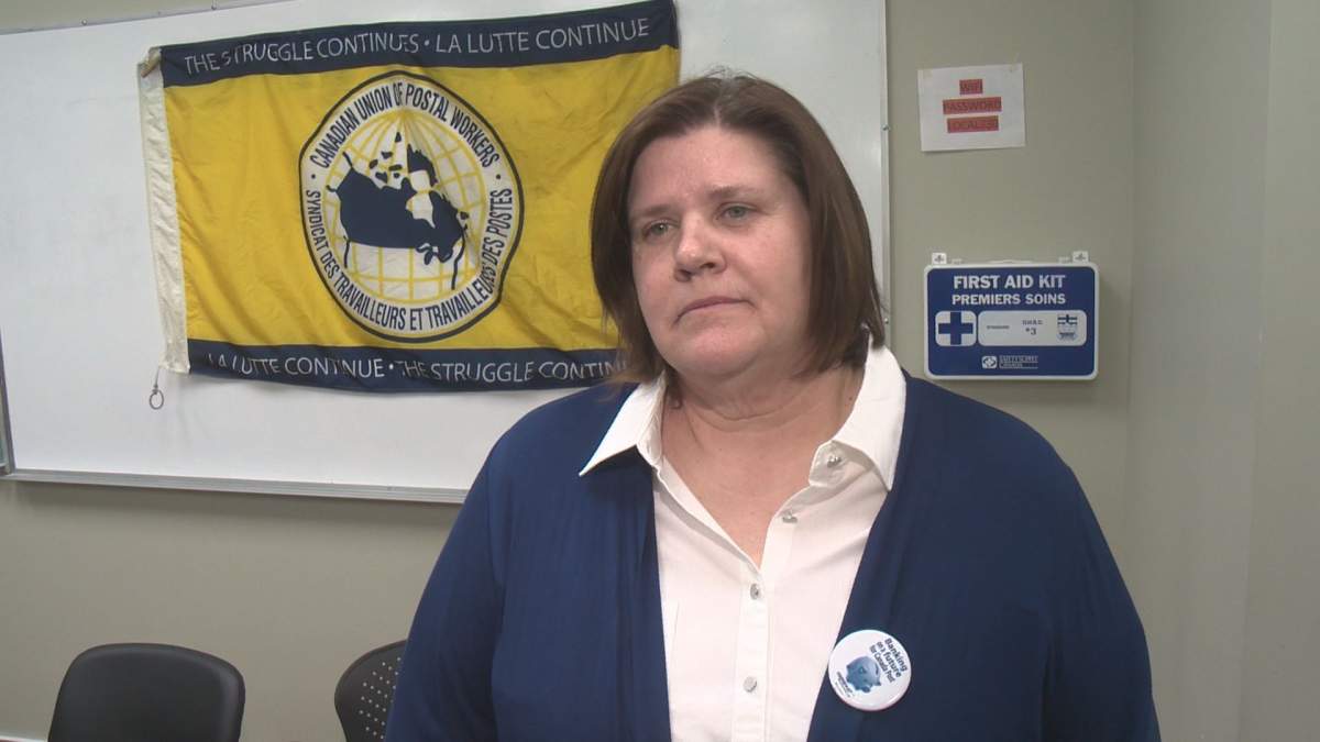 Nancy Dodsworth, president of Canadian Union of Postal Workers in Edmonton.