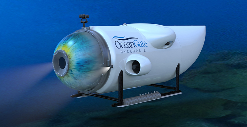 OceanGate finished construction of its deep sea manned submersible, Cyclops 2, last year preparation for this first human exploration of the Titanic shipwreck since 2005.