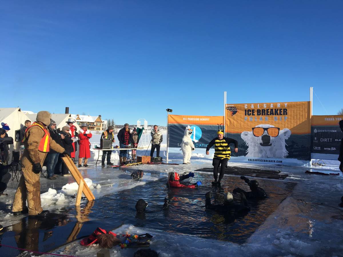 Taking the plunge at Elbow Valley Residents Club
