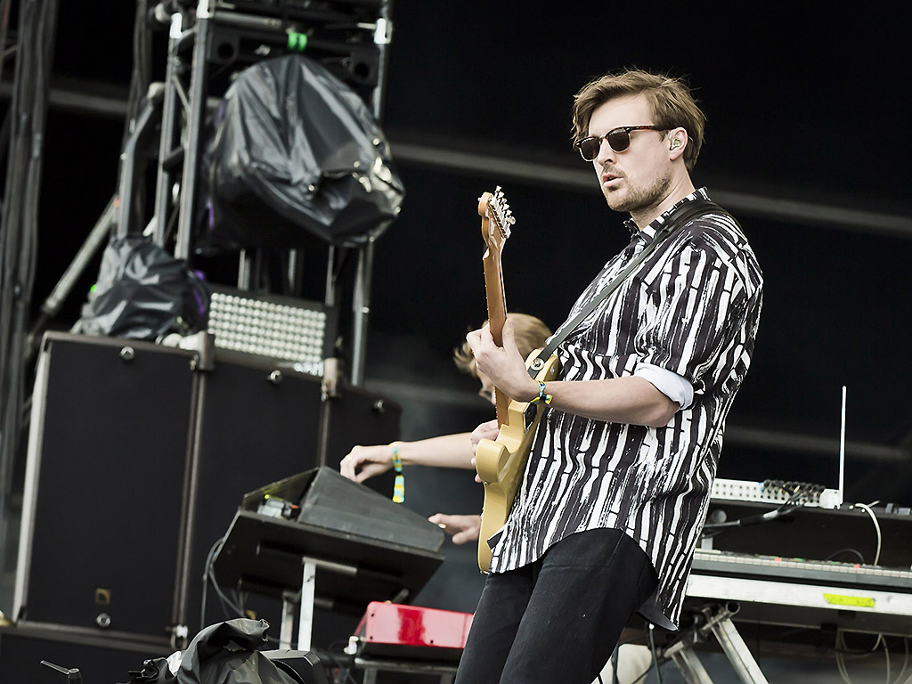 Vincent Neff of Django Django performs live  during the second day at the Lollapalooza Festival on September 10, 2017 in Dahlwitz-Hoppegarten, Germany.