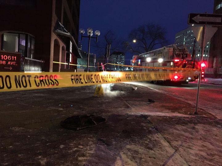 Woman falls down maintenance hole after electrical explosion in