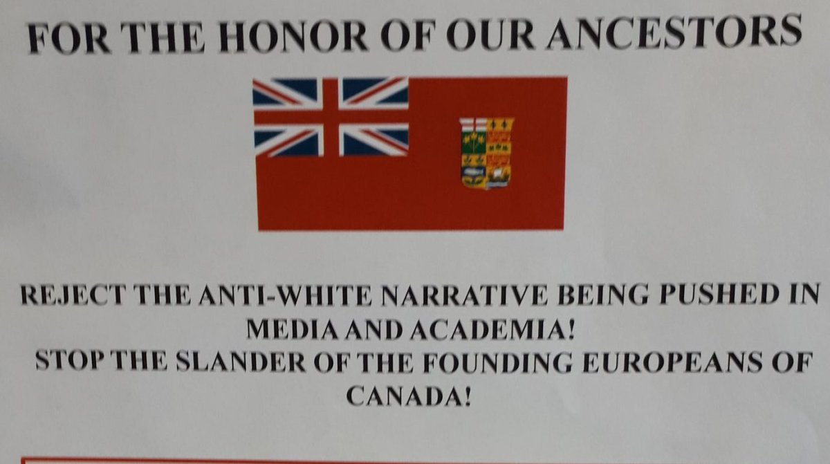 An image of the "racist and bigoted" posters displayed at UNB.