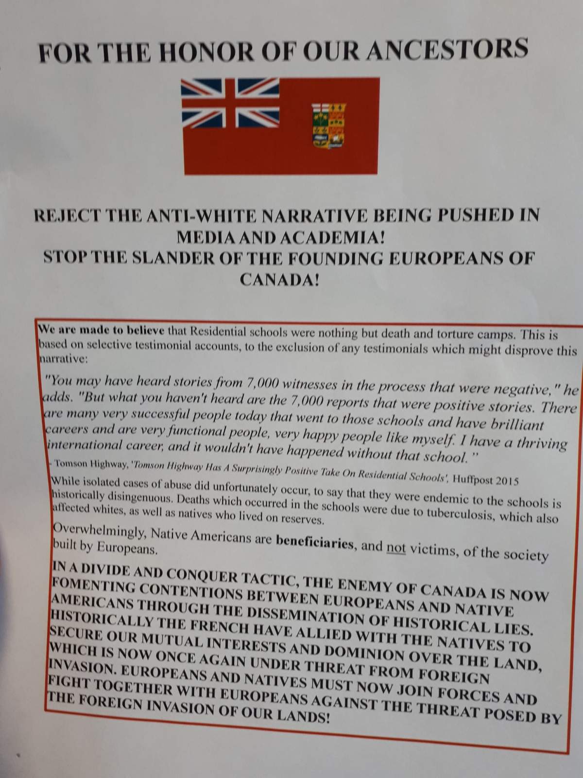 ‘Racist’ posters removed from University of New Brunswick campus - image