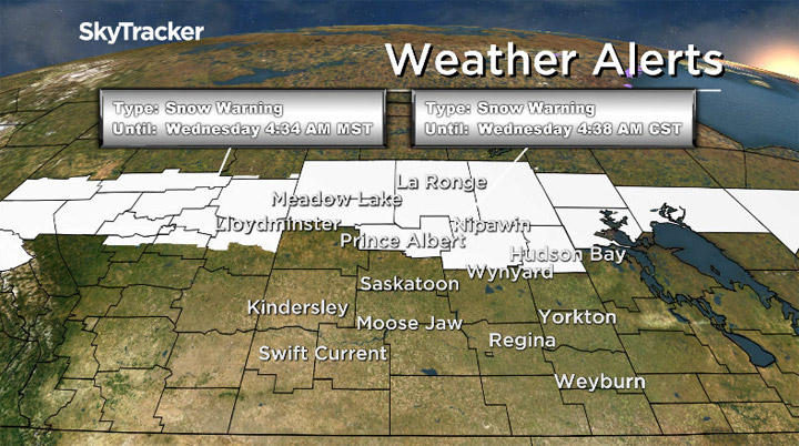 Environment Canada has ended a snowfall warning for central Saskatchewan.