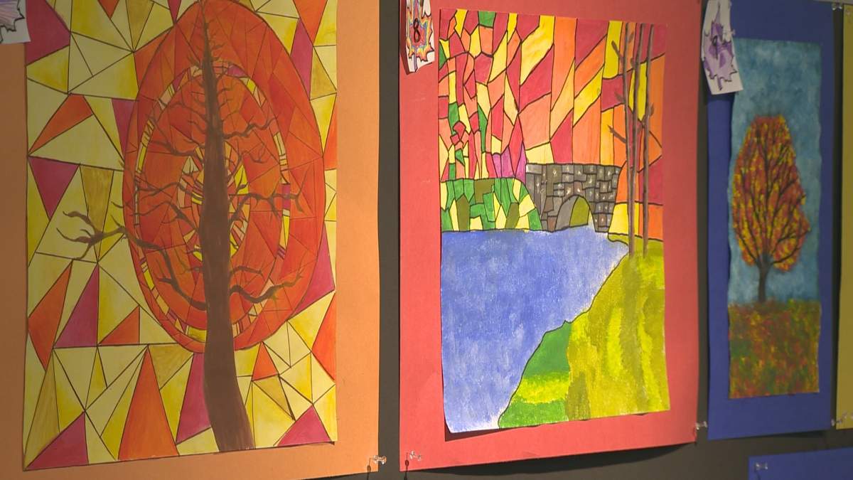 Four Grade 11 students at FACE school in downtown Montreal were chosen to have their artworks put on public display, Tuesday, Jan. 16, 2018.