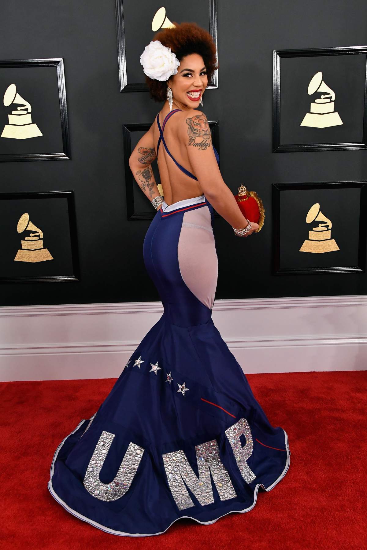 Joy Villa Grammy Awards dress: Singer sends anti-abortion message on red carpet - image