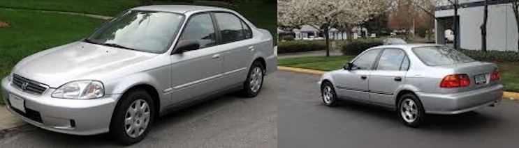 RCMP say the vehicle is described as a Honda Civic.