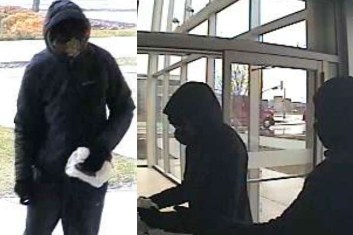 Guelph police said two men entered the bank at Gordon Street and Clair Road on Jan. 12 and demanded money.