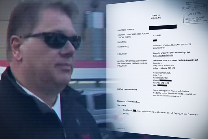 A statement of claim filed against Philip Heerema and the Calgary Stampede Foundation.