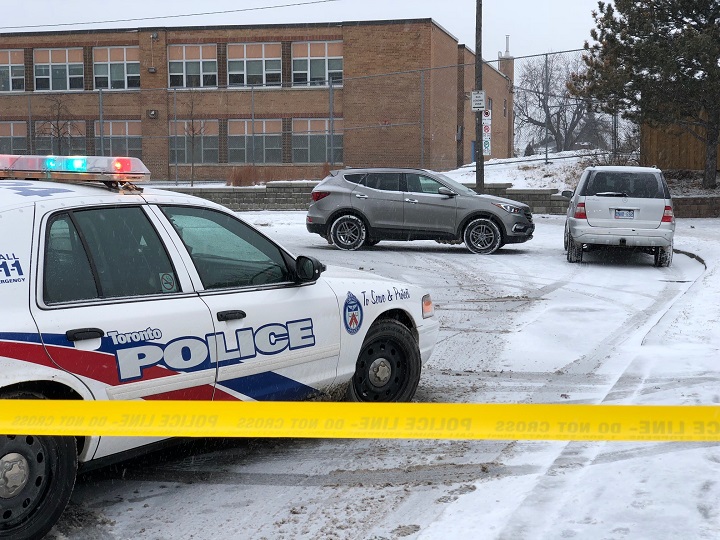 Toronto police are investigating after they say a young child was struck by an unoccupied SUV on Monday afternoon.