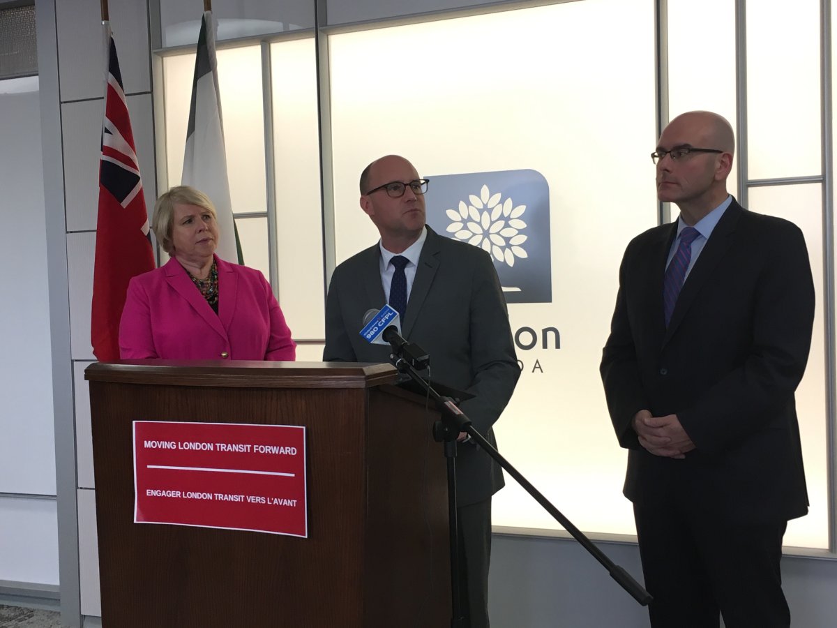 MPP Deb Matthews, Mayor Matt Brown, and Transportation Minister Steven Del Duca were on hand for a $170 million funding announcement for bus rapid transit.