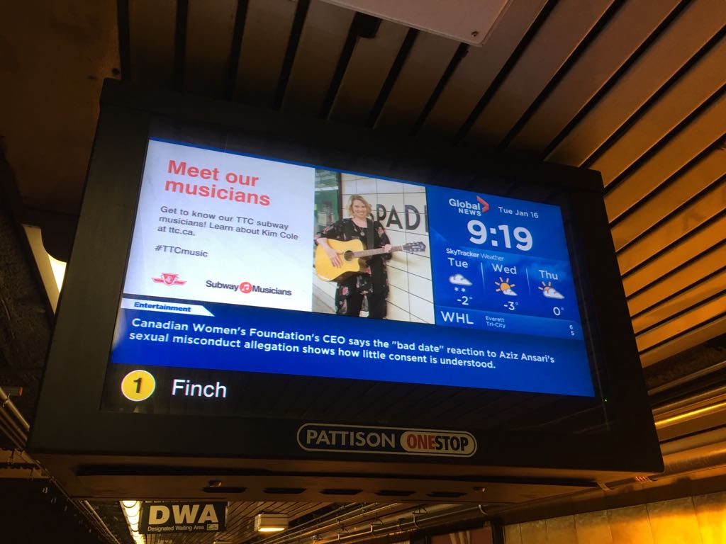 Global News content will now be seen on the TTC Network's 436 screens which delivers news and weather updates to over six million people a week.