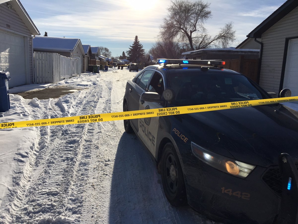 Calgary police on the scene of an undetermined death in Marlborough Park area on Thursday, Jan. 4. 