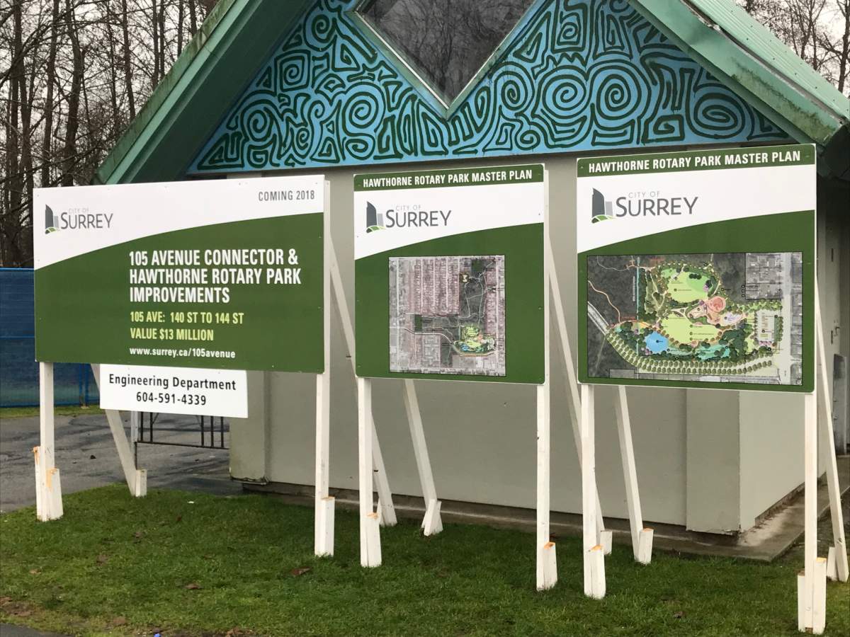 Opponents gearing up as City of Surrey begins work on road through Hawthorne Park - image