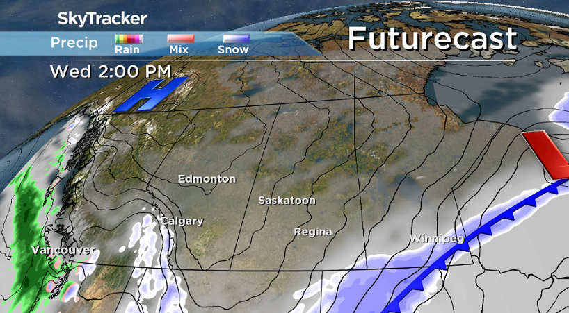 In the wake of the system sliding through Tuesday, an arctic high will dig in and drop us into cold air for the rest of the week.